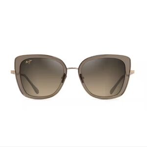 Maui Jim Violet Lake sunglasses transparent taupe with gold. Case & dust…